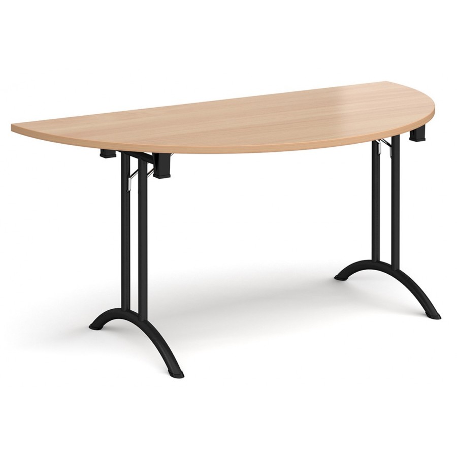 Deco Semi-Circular Curved Folding Leg Meeting Table